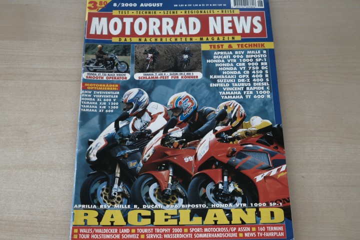 Deckblatt Motorrad News (08/2000)